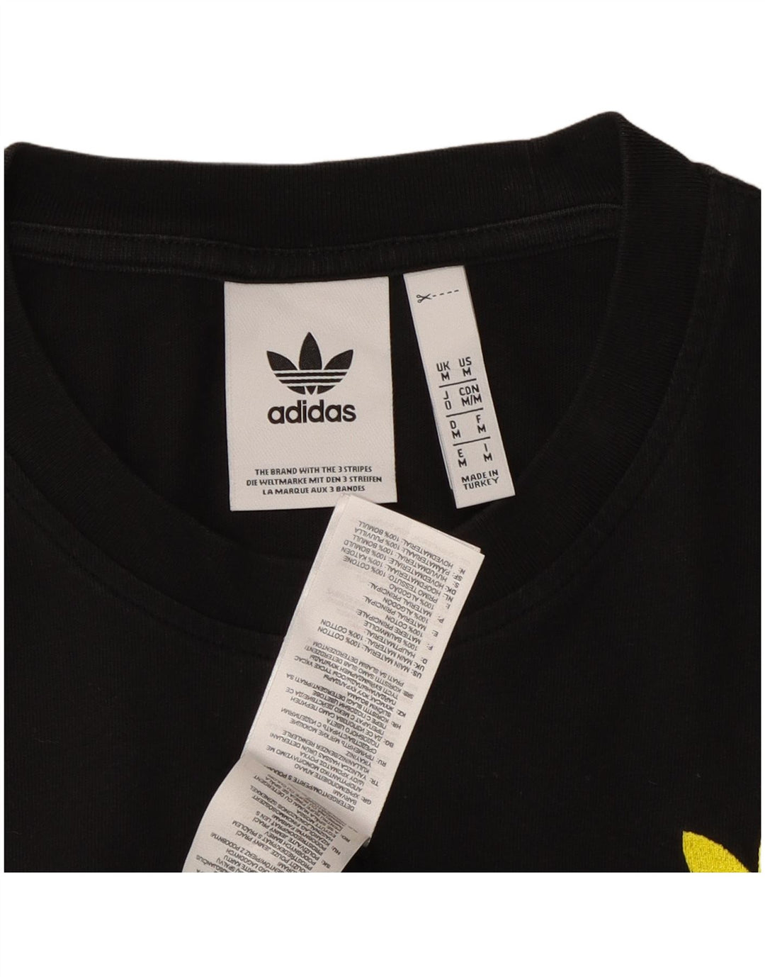 Мужская футболка ADIDAS с графическим рисунком, средний черный хлопок