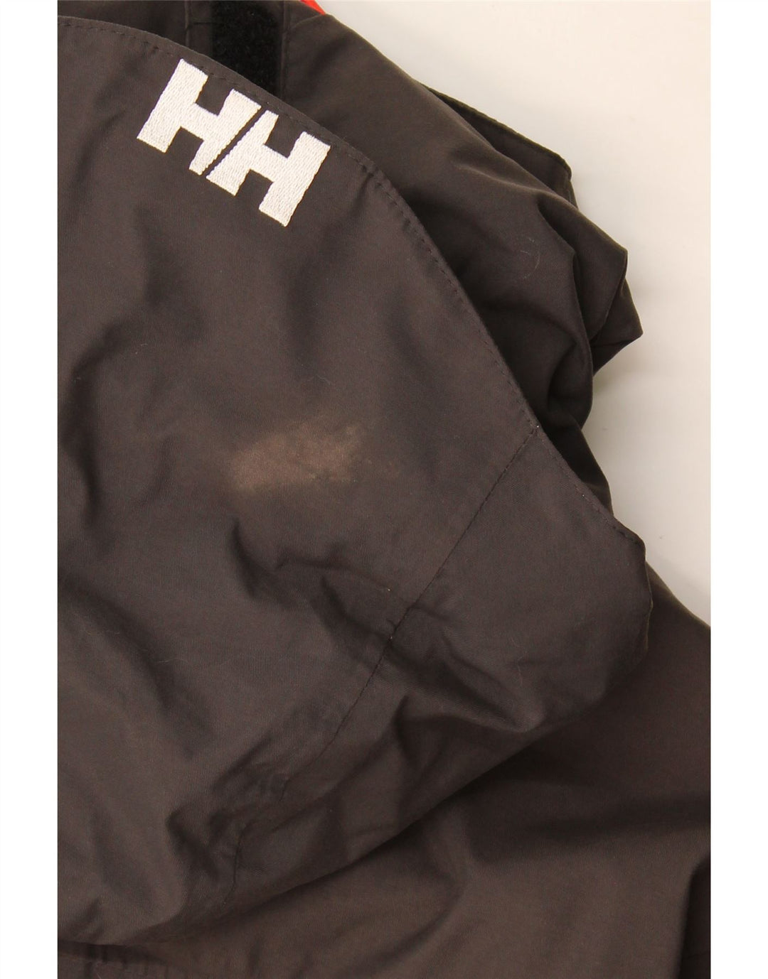 Мужская ветровка Helly Hansen с капюшоном UK 36, маленькая серая с цветными блоками