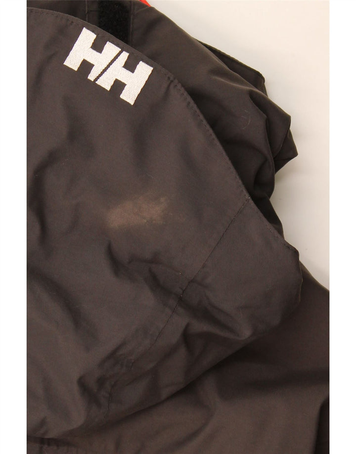 Мужская ветровка Helly Hansen с капюшоном UK 36, маленькая серая с цветными блоками
