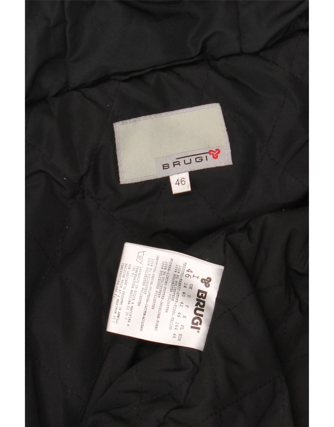 Женская стеганая куртка BRUGI UK 14, большая, черная, полиэстер