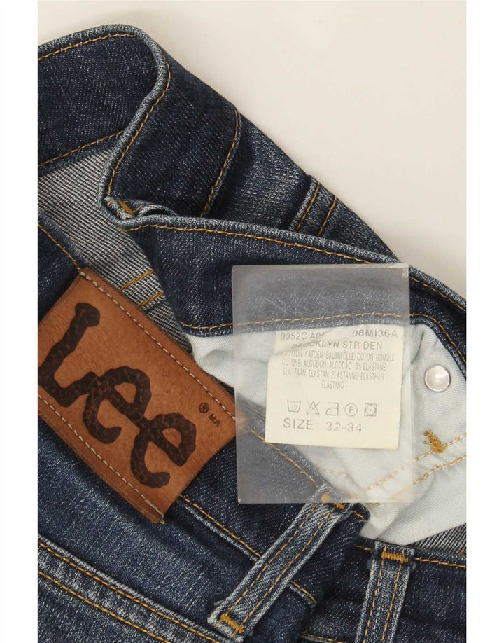 Мужские прямые джинсы Lee Brooklyn W32 L30, синий хлопок