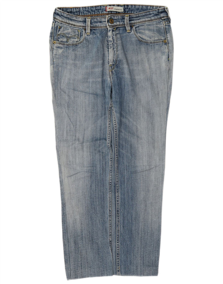 Женские укороченные прямые джинсы Levi's 627 W30 L26 синие