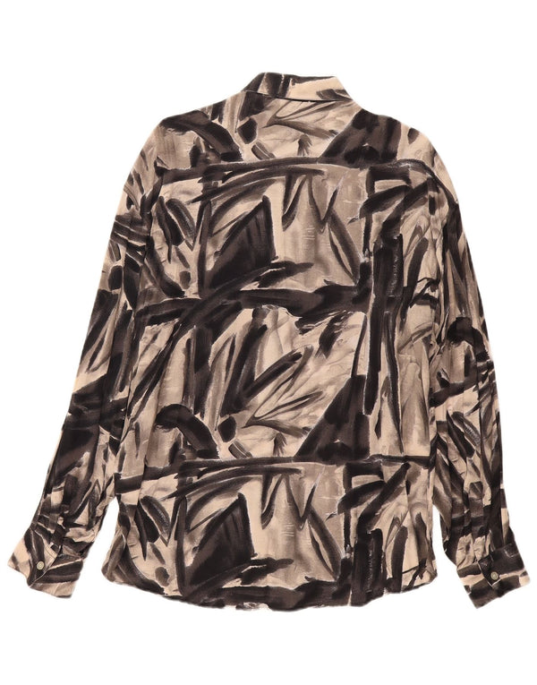 Винтажная мужская рубашка с абстрактным узором, большая серая