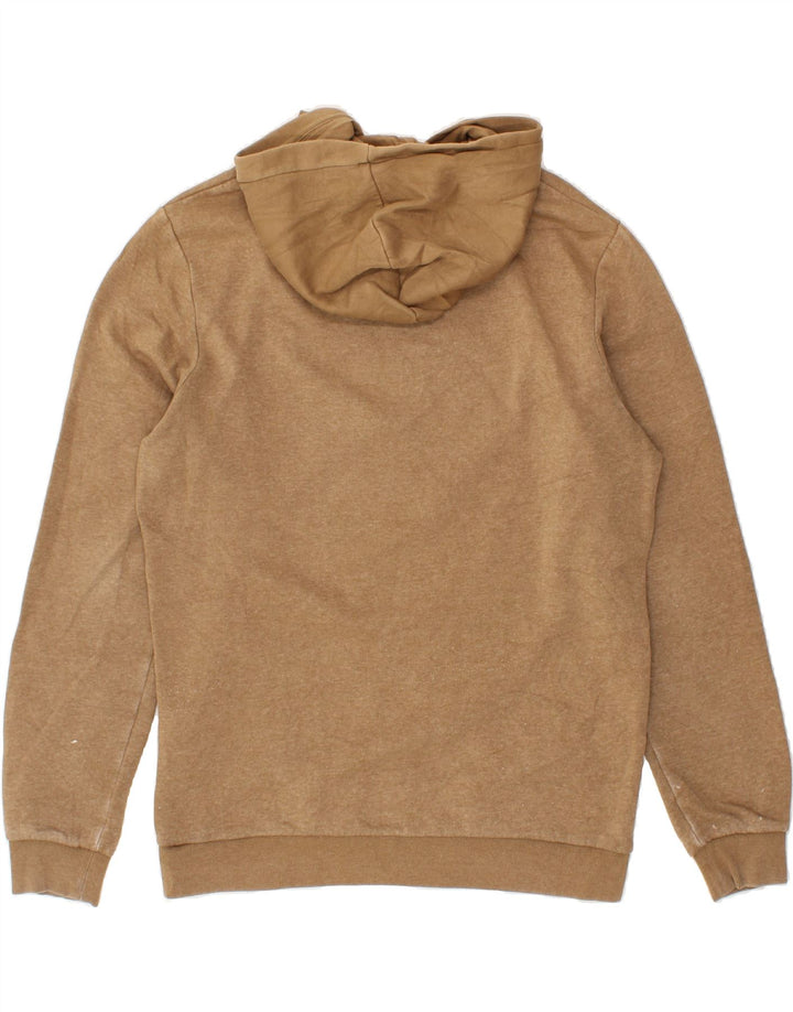 JACK & JONES Mens Graphic Hoodie Jumper Medium Beige Vintage Jack & Jones and Second-Hand Jack & Jones from Messina Hembry 