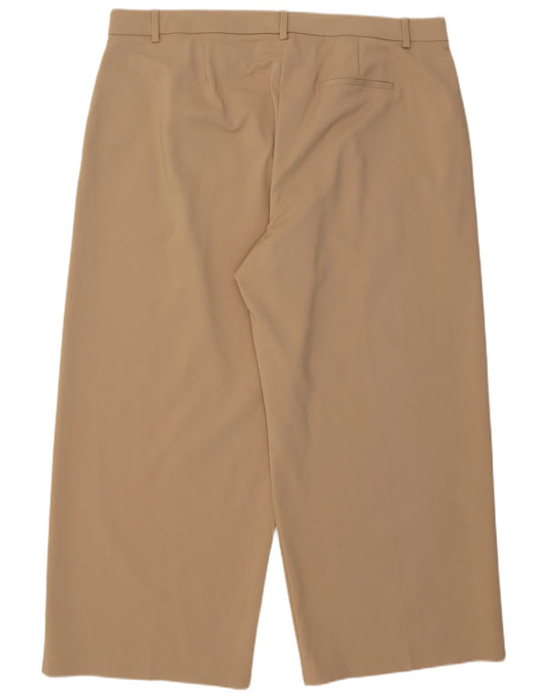Женские брюки-чиносы Marks & Spencer с высокой талией, Великобритания 24 4XL W44 L28 Бежевые