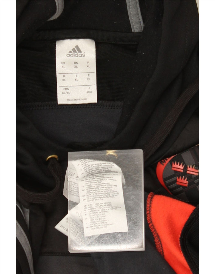 Мужской джемпер с капюшоном ADIDAS Munster для регби XL, серый полиэстер с цветными блоками