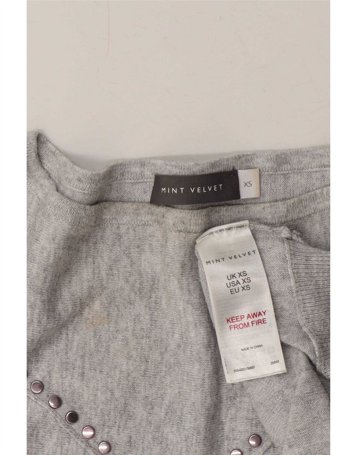 Женская блузка оверсайз MINT VELVET UK 6 XS, серый полиэстер с крапинками