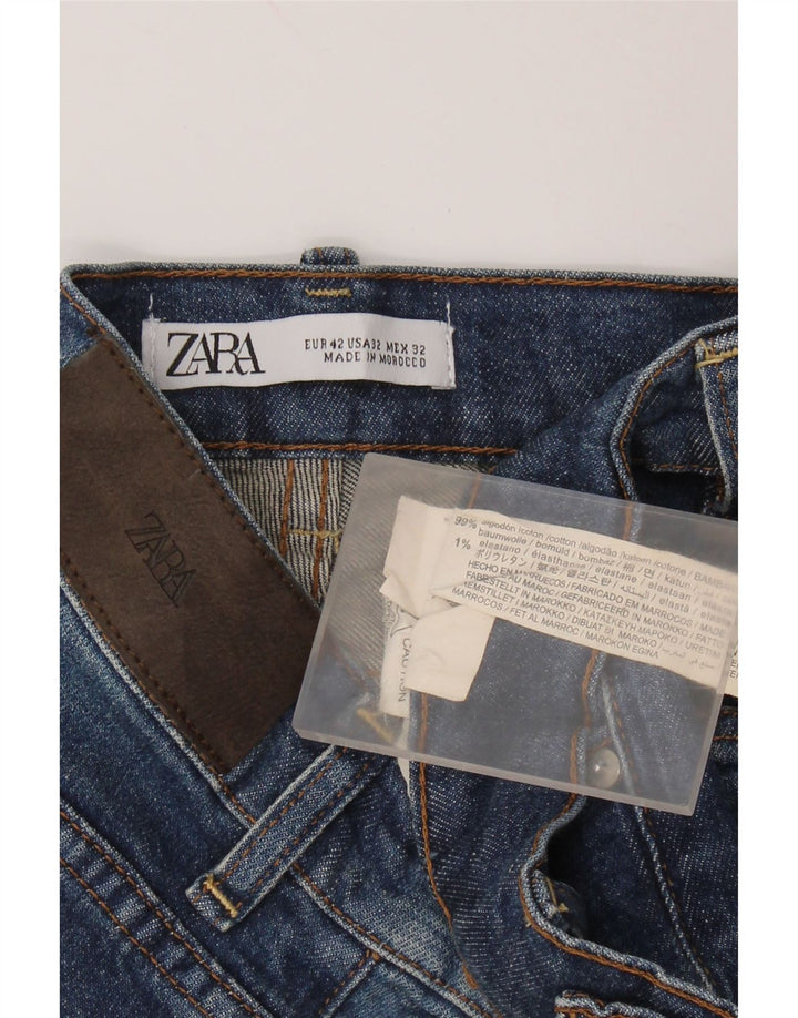 Мужские джинсы скинни ZARA EU 42, большие W32 L30, синие, хлопок