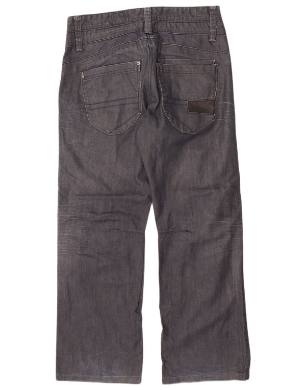 Jack & Jones Mens Straight Jeans W32 L29 Navy Blue Cotton