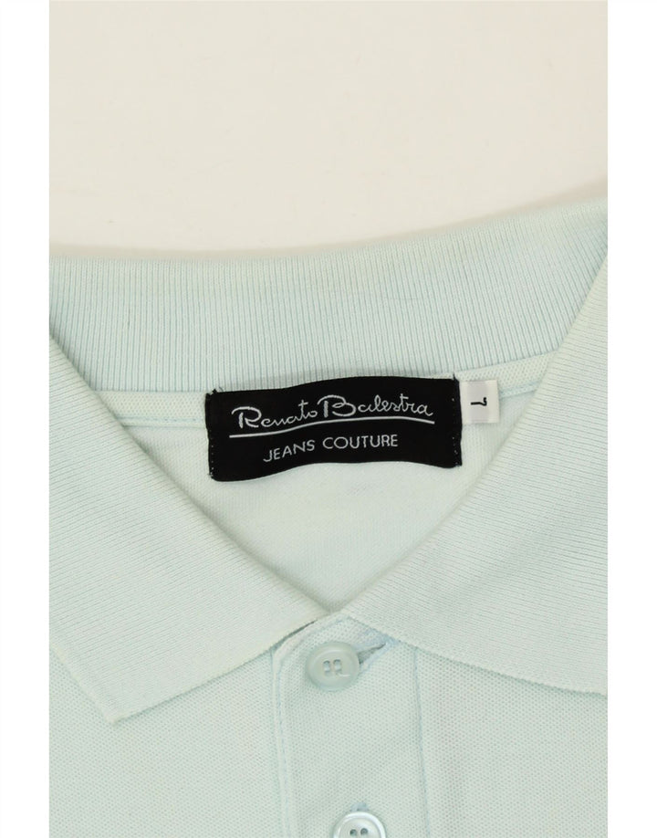 RENATO BALESTRA Mens Polo Shirt Large Blue Cotton Vintage Renato Balestra and Second-Hand Renato Balestra from Messina Hembry 