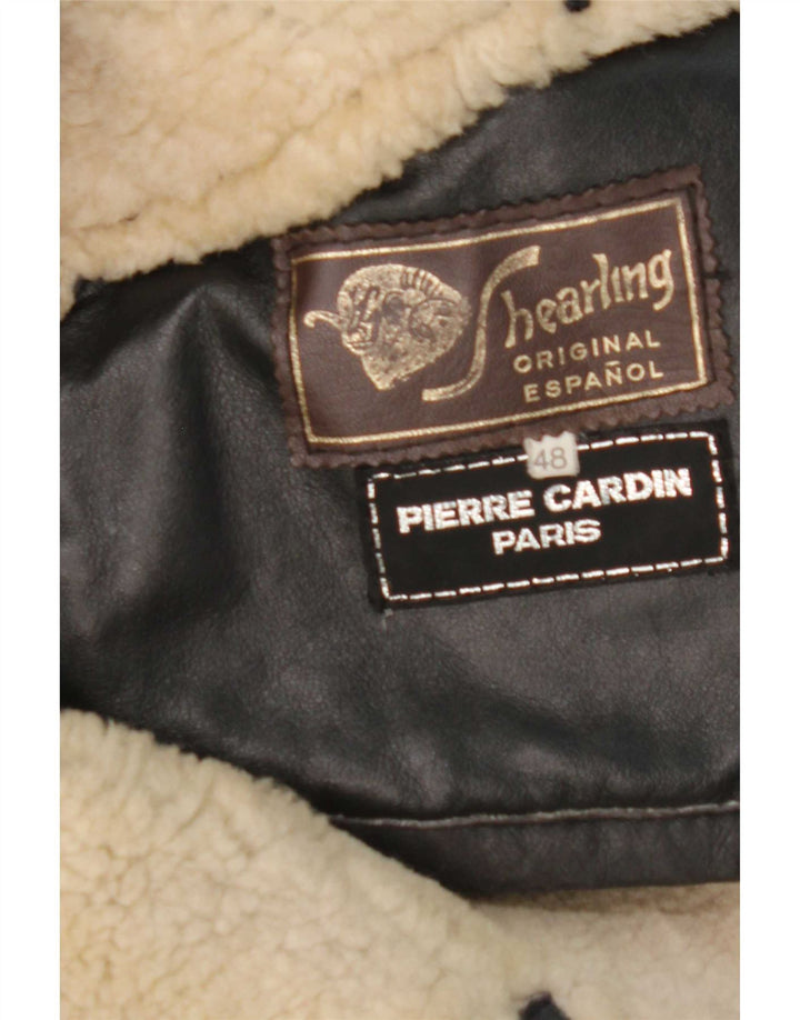 Мужская короткая дубленка Pierre Cardin IT 48 Medium Black Leather