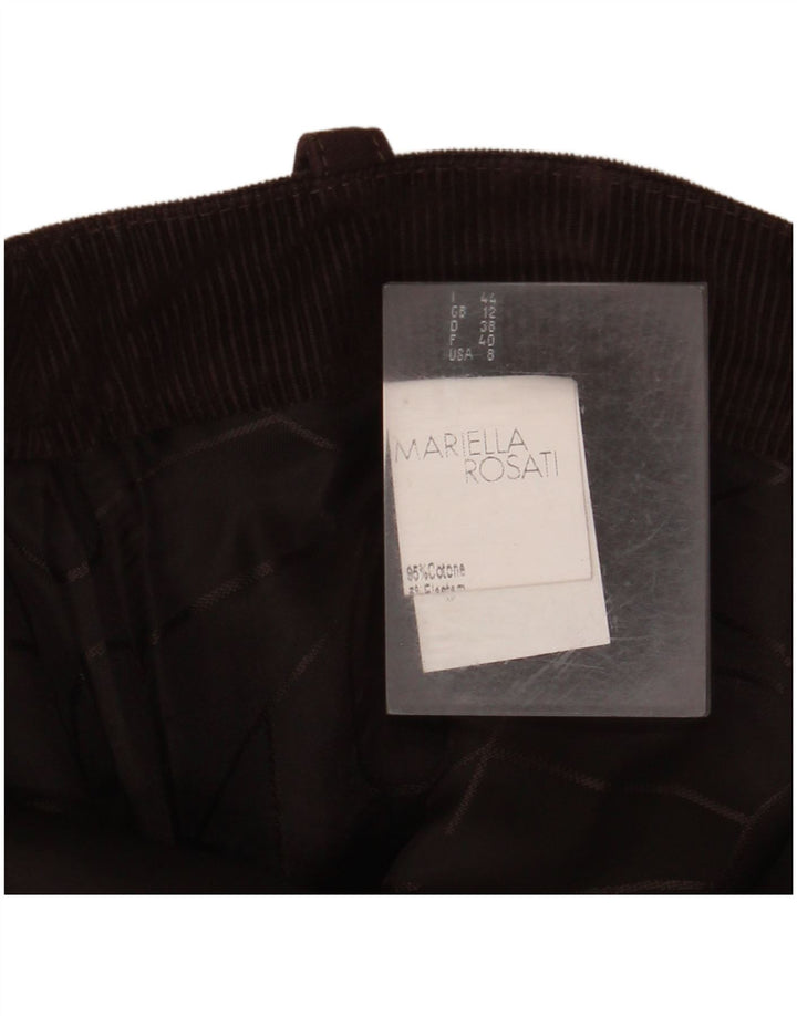 MARIELLA ROSATI Женская вельветовая юбка макси UK 12 Medium W32 Коричневый хлопок
