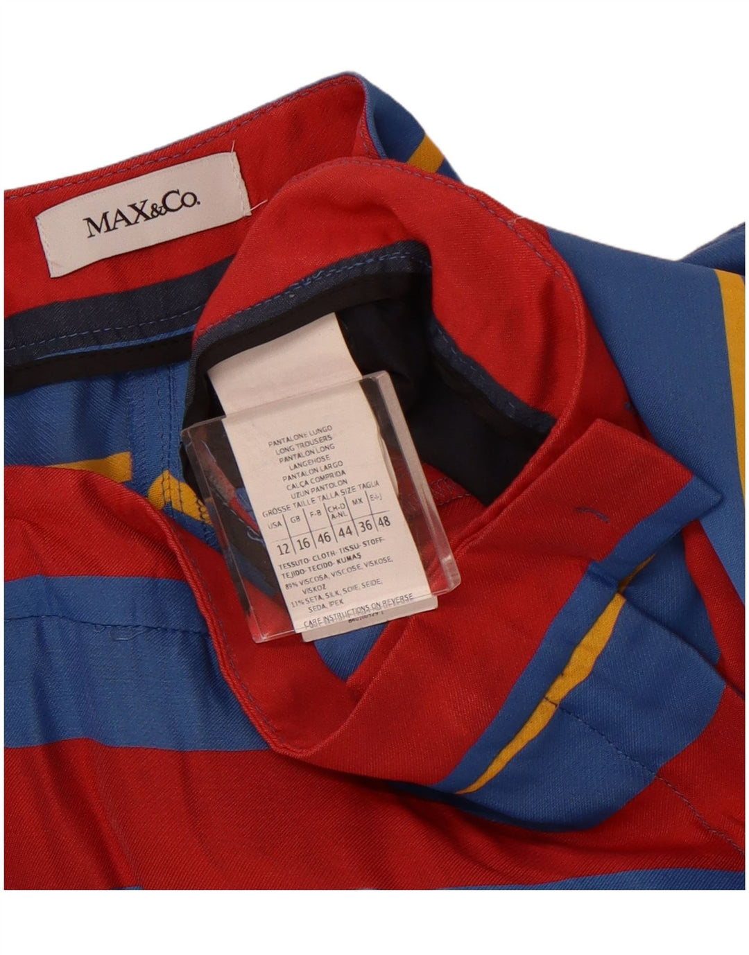 Женские укороченные брюки MAX & CO. UK 16, большие W34 L27, разноцветные