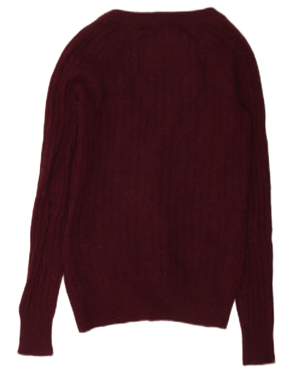 Женский кардиган Jack Wills UK 4 XS бордовый из мериносовой шерсти