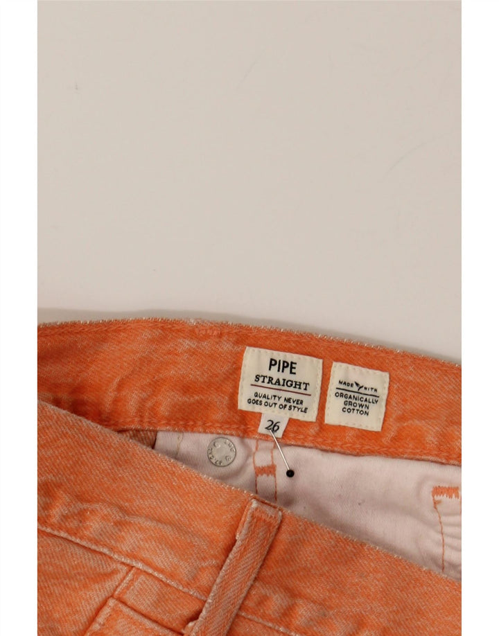 LEVI'S Womens Straight Jeans W26 L28 Orange Cotton Vintage Levi's and Second-Hand Levi's from Messina Hembry 