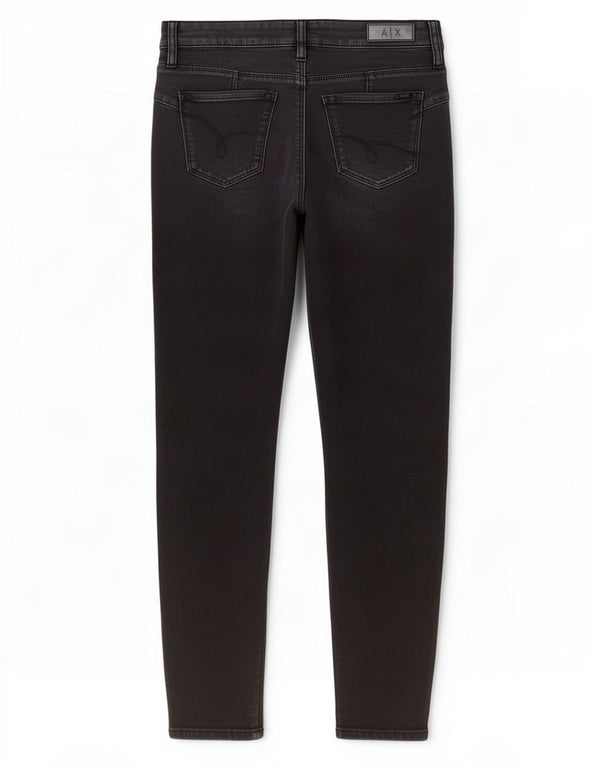 Женские джинсы суперскинни Armani Exchange W27 L28, черный хлопок