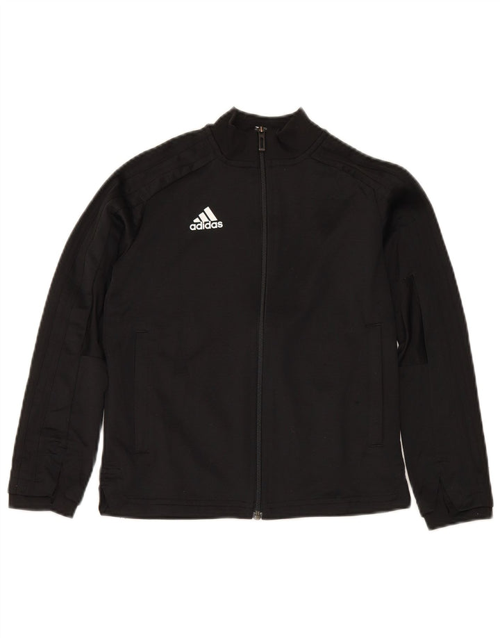 Спортивный костюм Adidas для мальчиков, верхняя куртка 7-8 лет, черный полиэстер