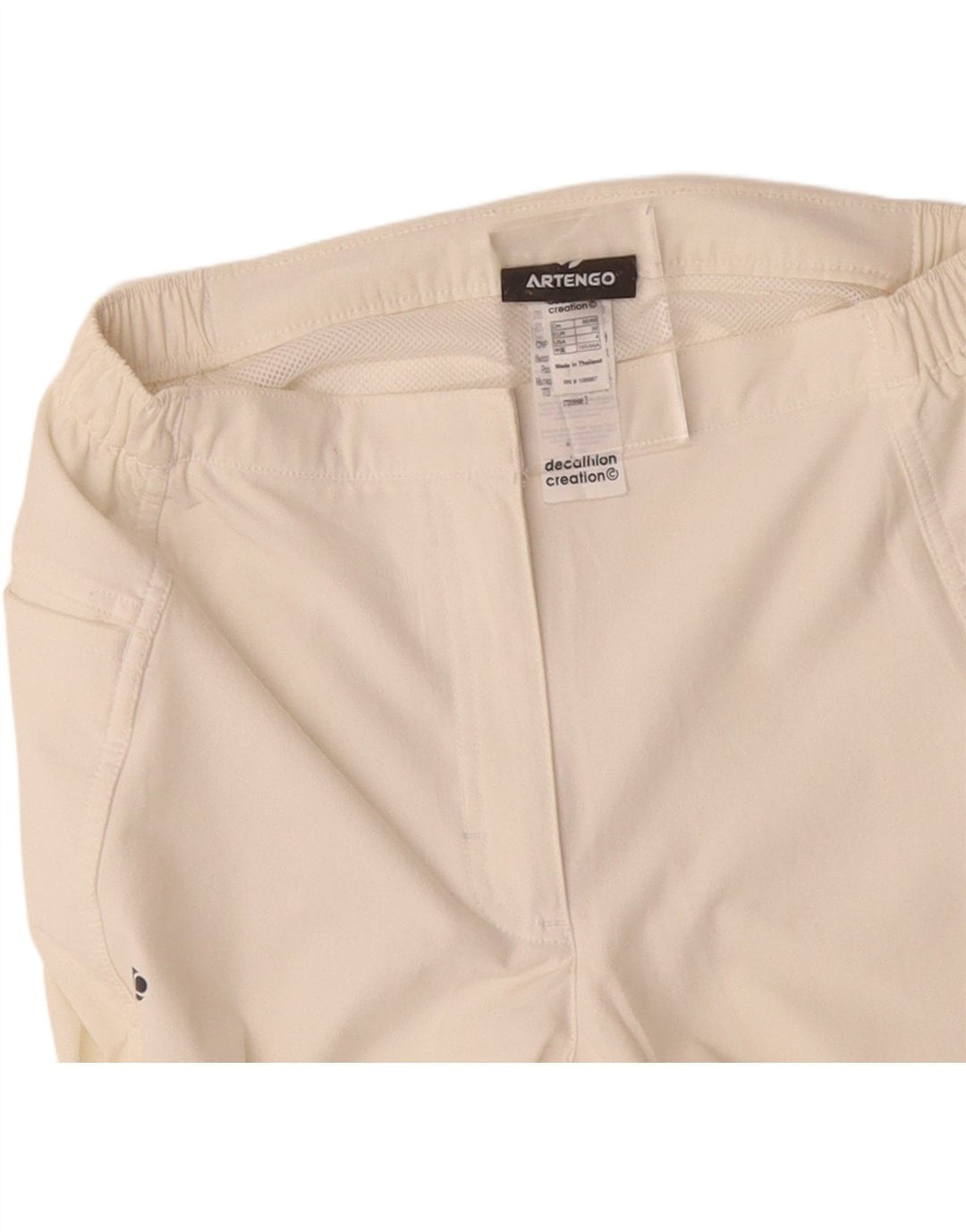 VINTAGE Womens Tracksuit Trousers EU 38 Medium White Polyester Vintage Vintage and Second-Hand Vintage from Messina Hembry 