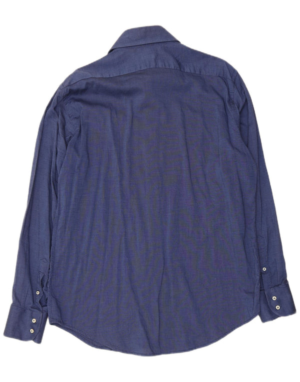 Benetton Mens Shirt XL Navy Blue Cotton