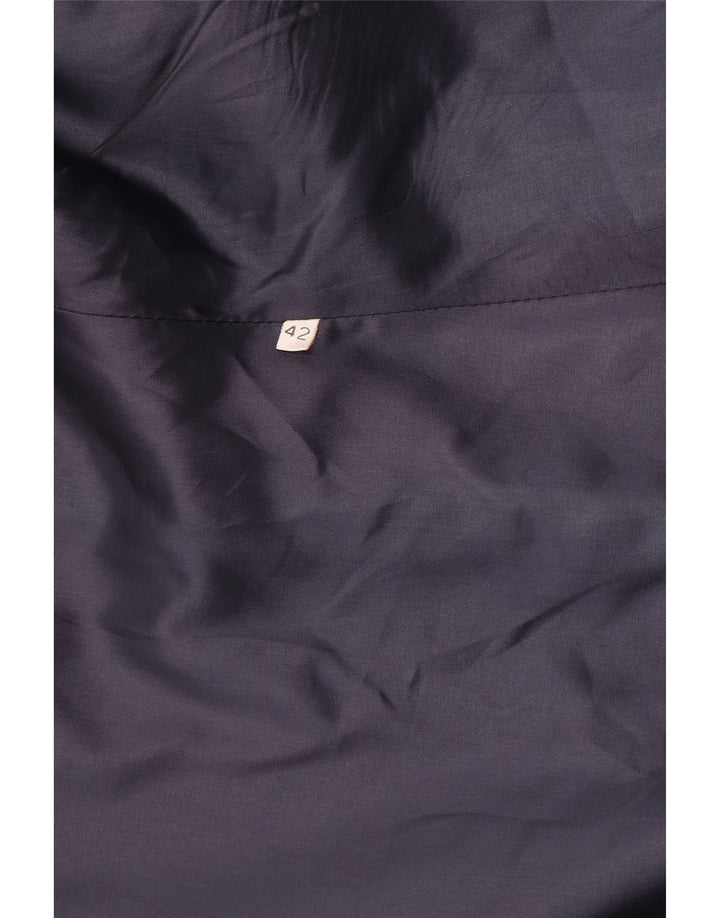 Винтажный женский двубортный пиджак IT 42 Medium Navy Blue