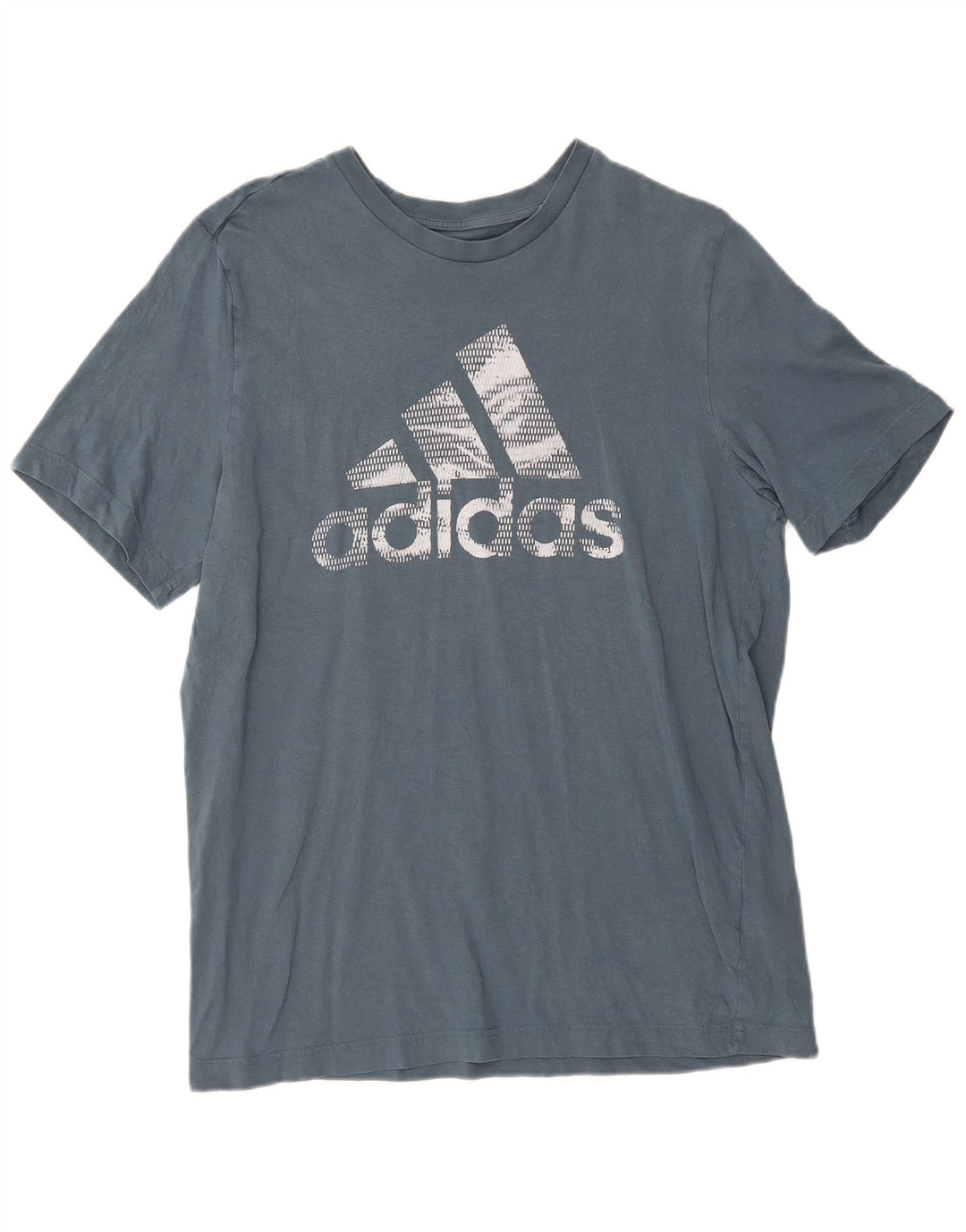 Мужская футболка с рисунком Adidas Top Medium Blue Cotton
