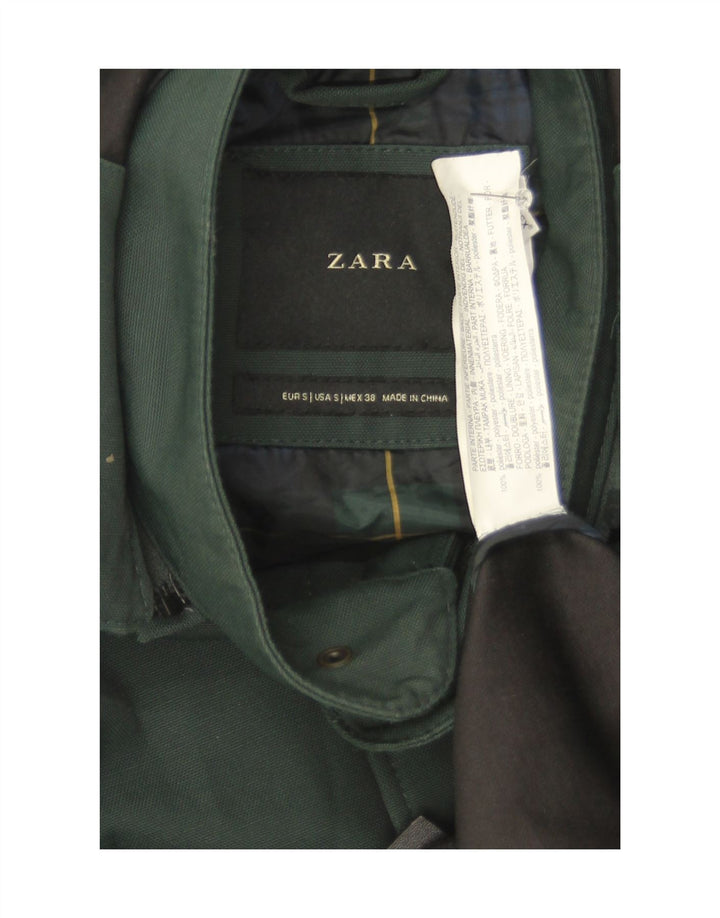 Мужская парка с капюшоном Zara UK 36, маленькая зеленая