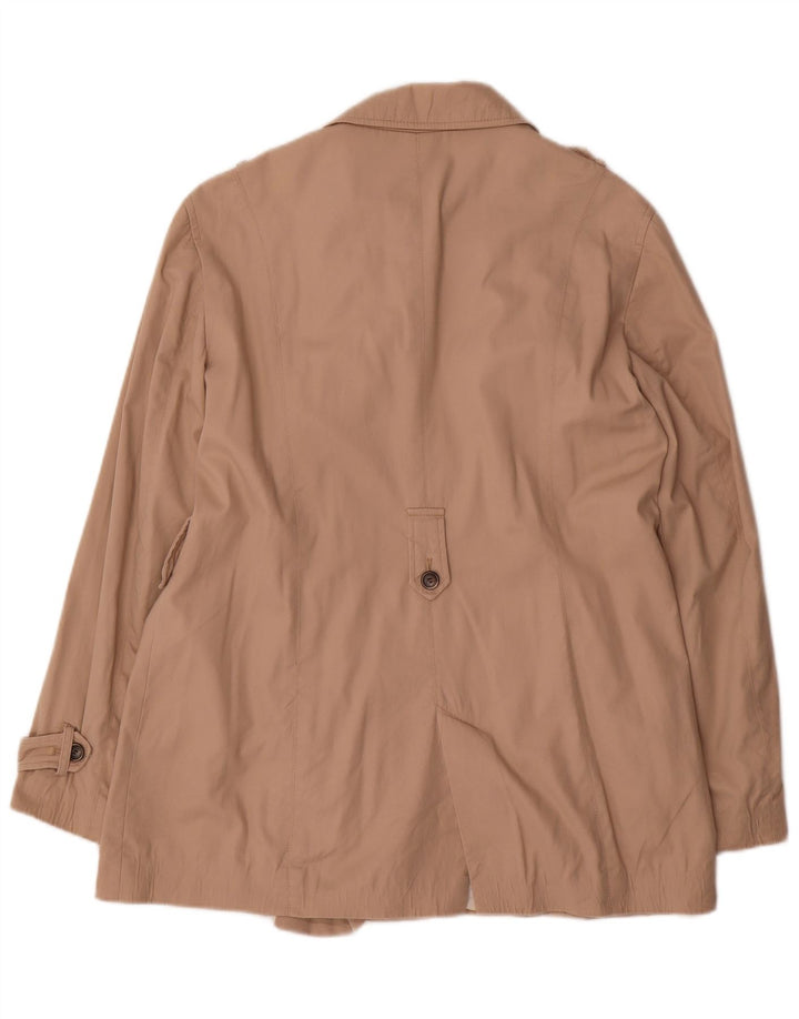 Женский тренч Zara UK 16, большой размер, бежевый хлопок