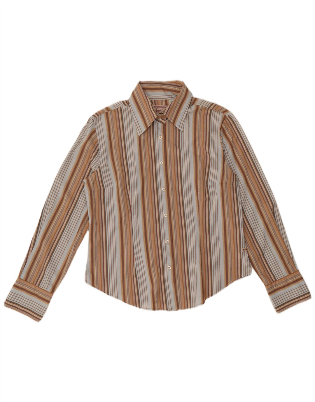 Женская рубашка приталенного кроя MARLBORO CLASSICS UK 18 XL в разноцветную полоску