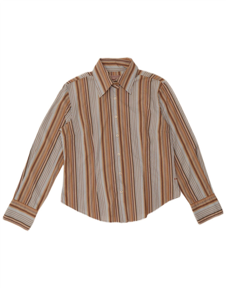 Женская рубашка приталенного кроя MARLBORO CLASSICS UK 18 XL в разноцветную полоску