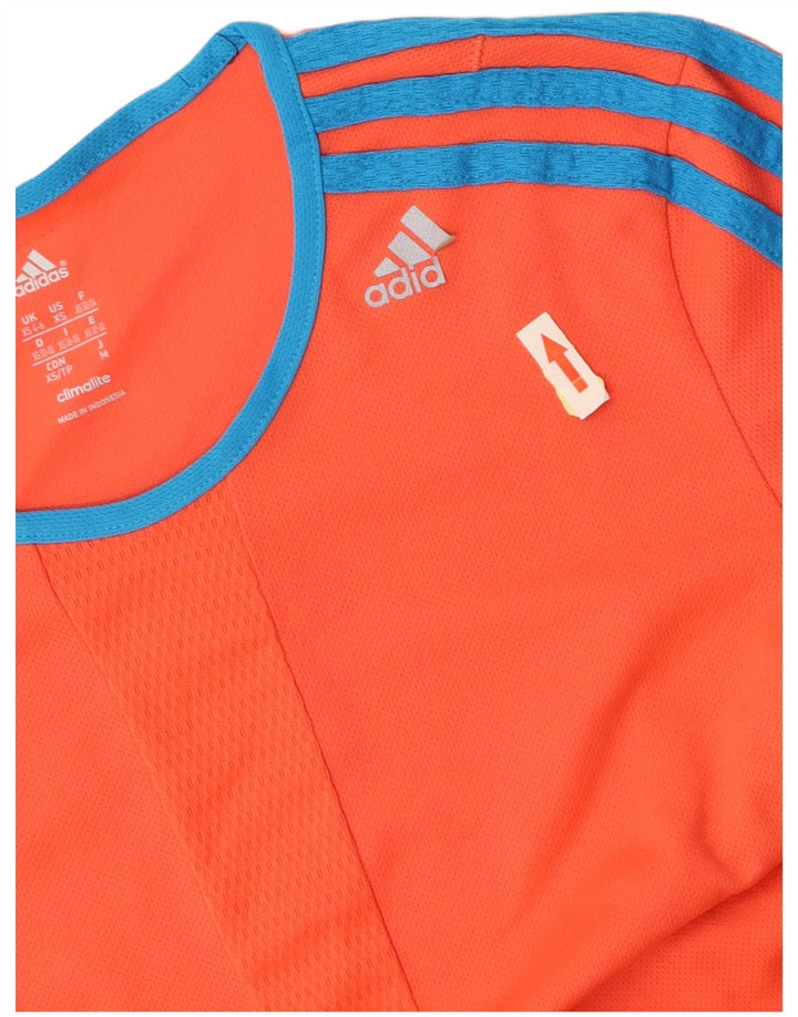 Женская футболка ADIDAS Climalite Top UK 4/6 XS Оранжевый полиэстер