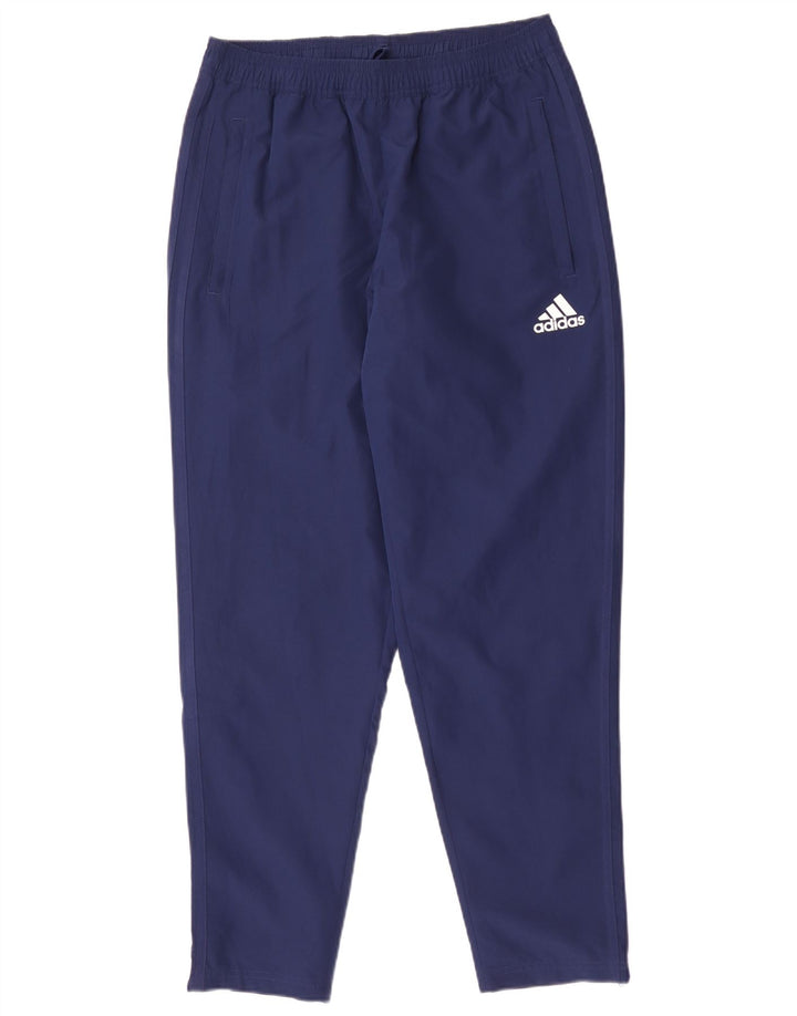 Мужские спортивные брюки Adidas Climalite среднего размера, темно-синие, полиэстер