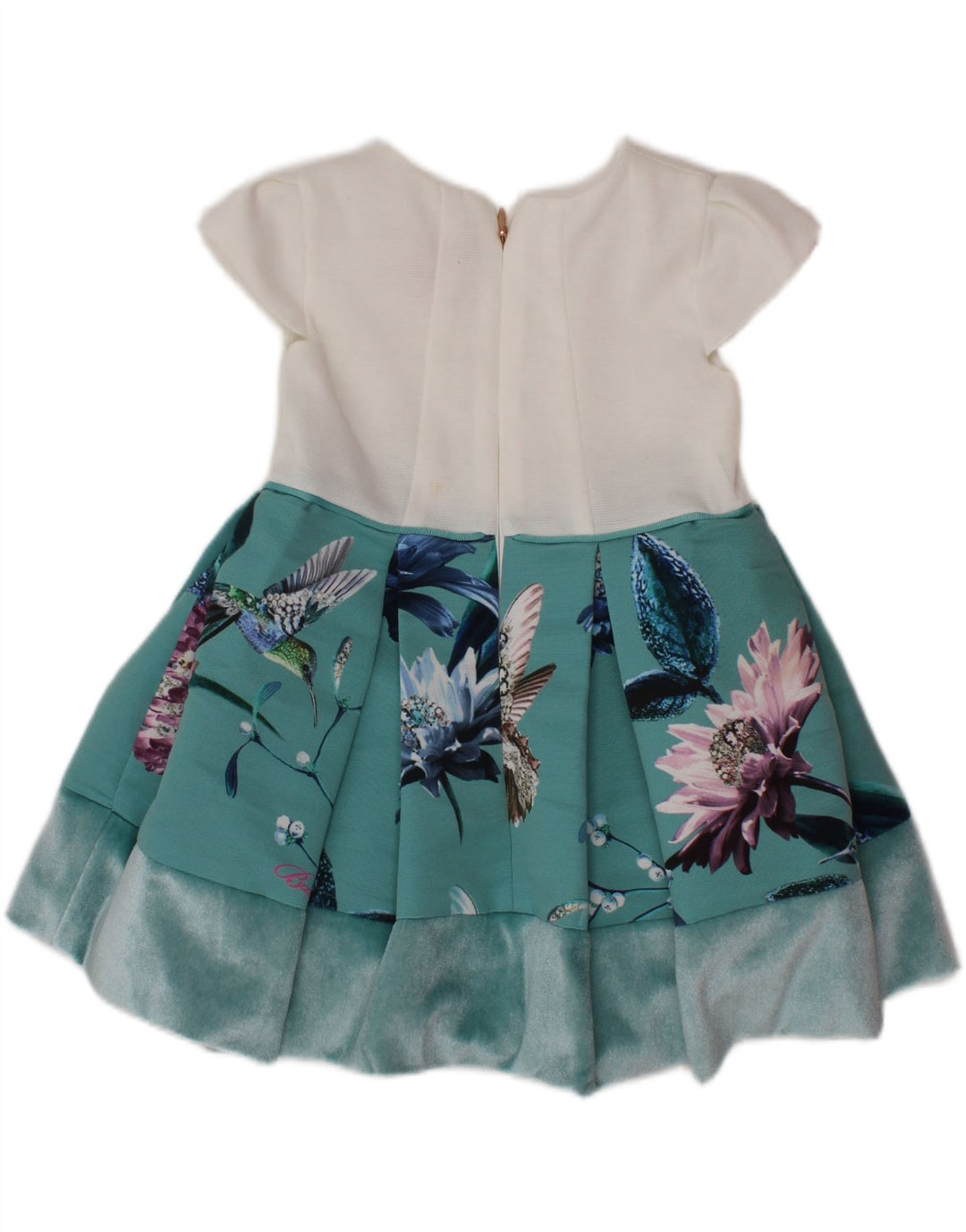 Платье трапециевидного силуэта TED BAKER для маленьких девочек 9–12 месяцев, белый полиэстер с цветочным принтом