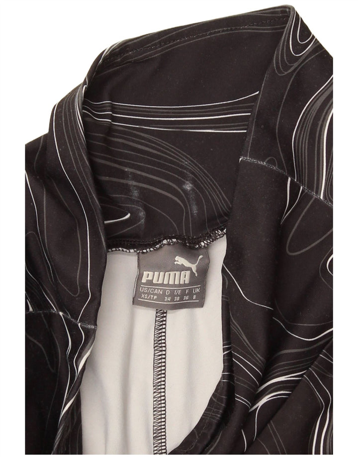 Женские леггинсы с абстрактным узором Puma UK 8, маленькие черные с геометрическим узором