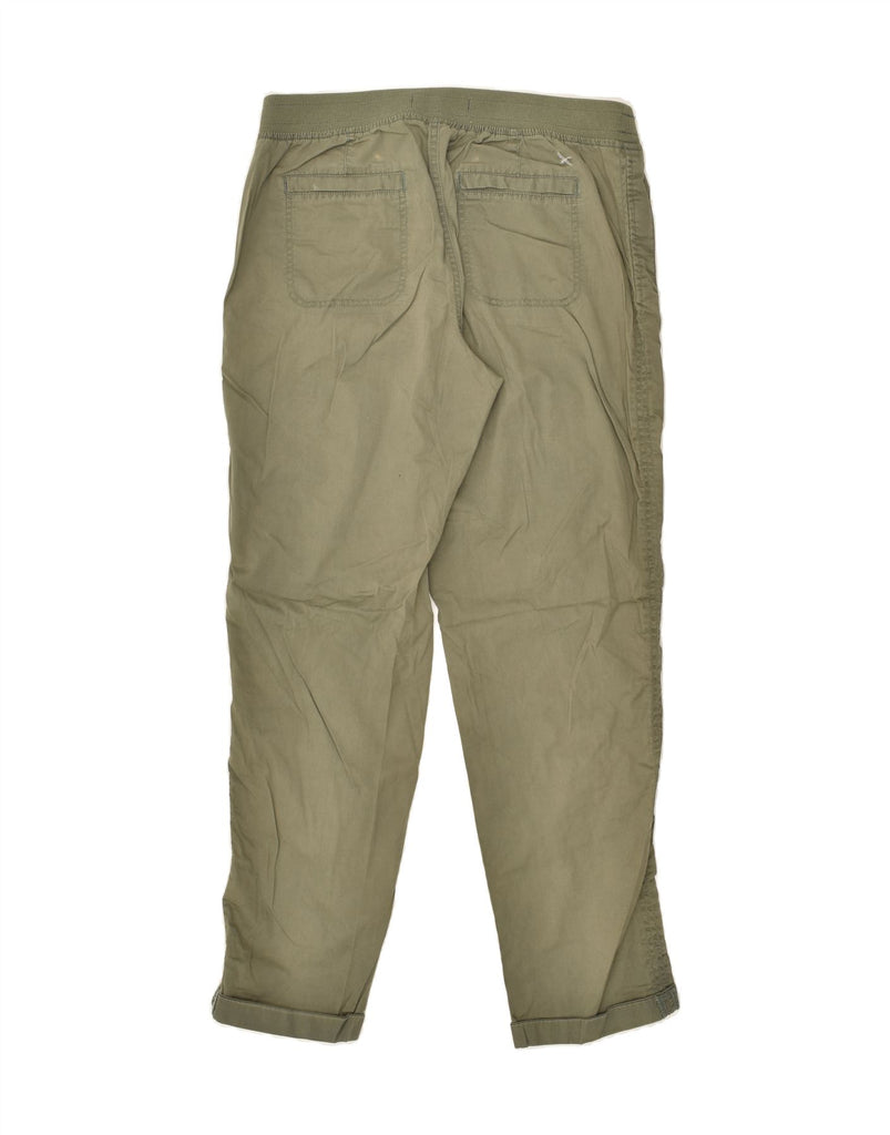 EDDIE BAUER Womens Tapered Chino Trousers US 10 Large W32 L29 Green Cotton | Vintage Eddie Bauer | Thrift | Second-Hand Eddie Bauer | Used Clothing | Messina Hembry 