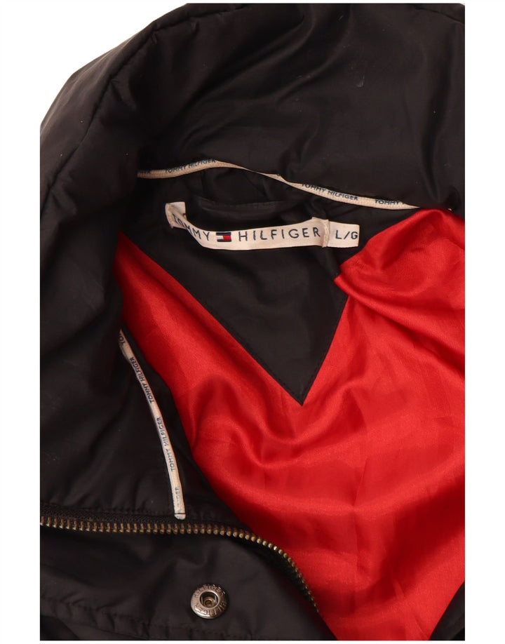 Женская стеганая куртка Tommy Hilfiger UK 16, большой черный полиэстер