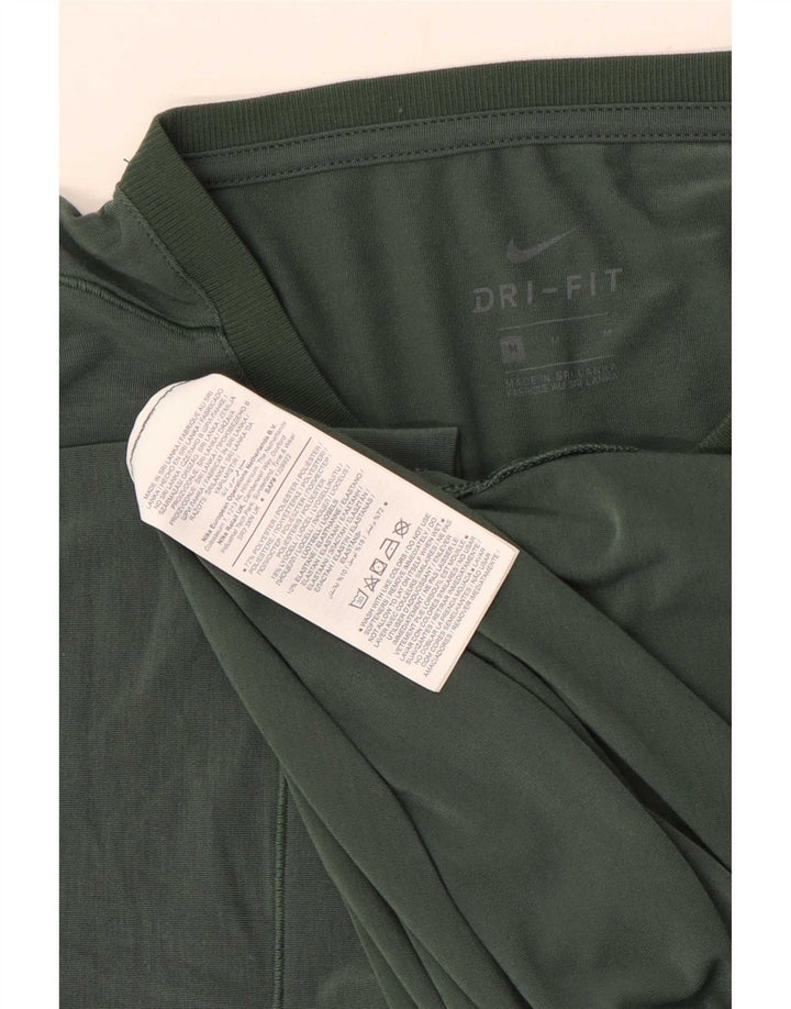 Мужская футболка Nike Dri Fit, средний зеленый полиэстер