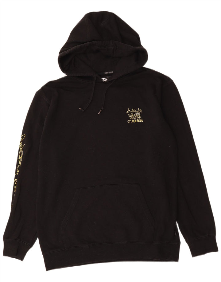 Мужской джемпер с капюшоном с рисунком Vans, большой черный, хлопковый