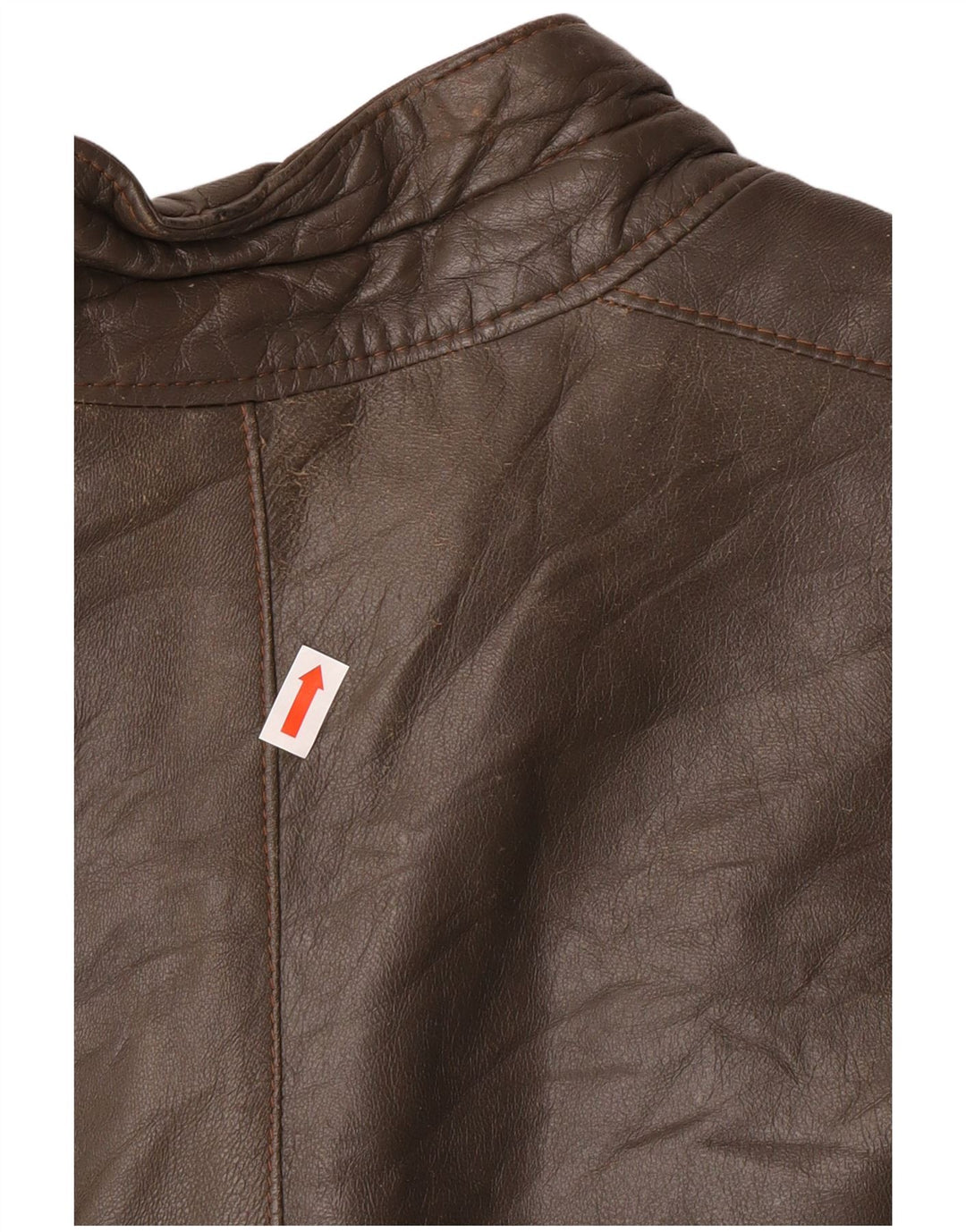 Винтажная мужская кожаная куртка в стиле милитари IT 56 3XL серая кожаная