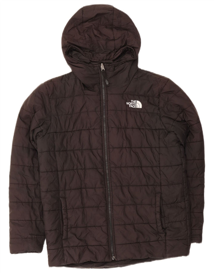 THE NORTH FACE Утепленная куртка с капюшоном для мальчиков 11-12 лет, черная