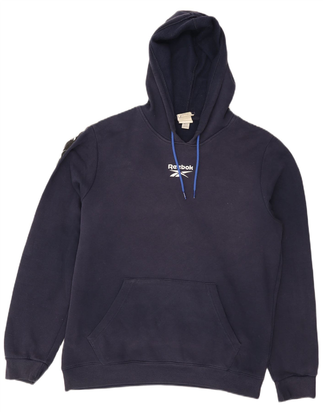 Мужской джемпер с капюшоном Reebok, темно-синий, хлопковый, с рисунком