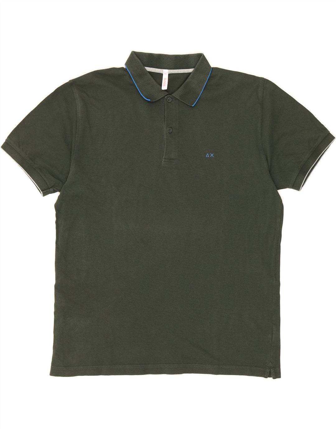 SUN68 Mens Polo Shirt 2XL Green Cotton Vintage Sun68 and Second-Hand Sun68 from Messina Hembry 