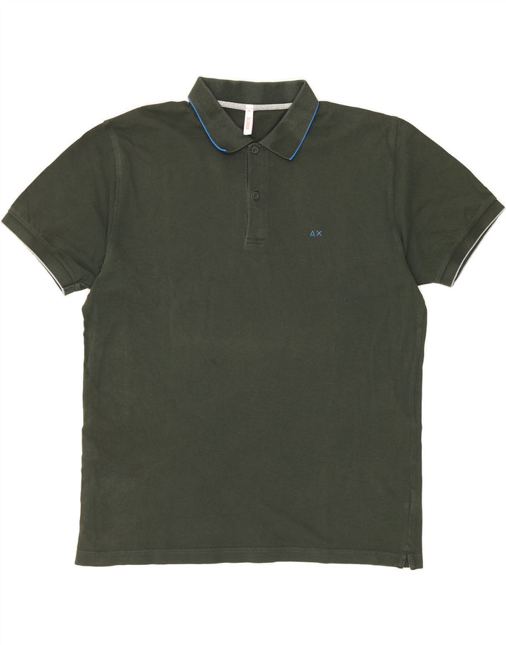 SUN68 Mens Polo Shirt 2XL Green Cotton Vintage Sun68 and Second-Hand Sun68 from Messina Hembry 