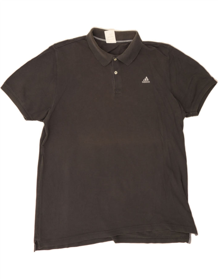 ADIDAS Mens Polo Shirt 2XL Grey Cotton Vintage Adidas and Second-Hand Adidas from Messina Hembry 