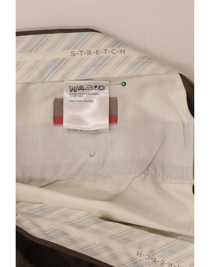 Мужские костюмные брюки Marks & Spencer W36 L31 серые из полиэстера