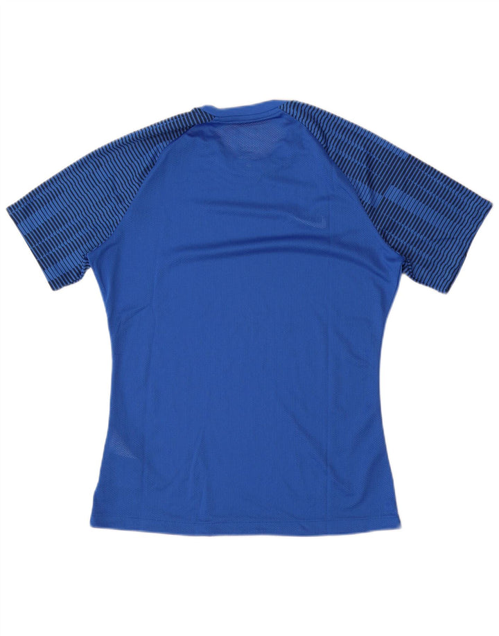 Мужская футболка Nike Dri Fit Slim Fit, верх из полиэстера в синюю полоску среднего размера