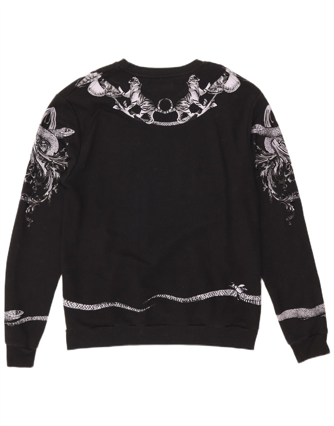 Мужской свитшот с рисунком Zara XL, черный хлопок
