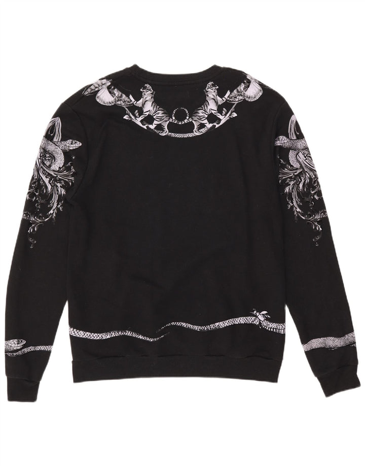Мужской свитшот с рисунком Zara XL, черный хлопок
