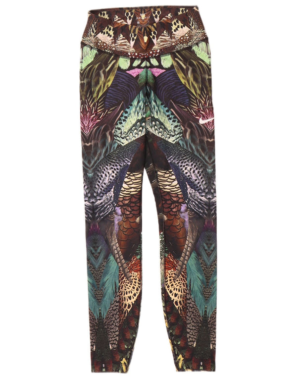 Женские леггинсы Nike Peacocks UK 8, маленький разноцветный полиэстер, фестиваль