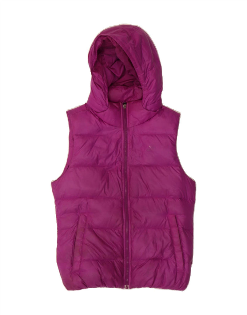 NIKE Womens Hooded Padded Gilet UK 14 Medium Purple Polyester Vintage Nike and Second-Hand Nike from Messina Hembry 