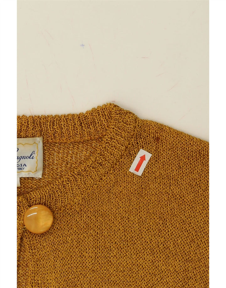 LUISA SPAGNOLI Womens Cardigan Sweater UK 14 Medium Brown Viscose Vintage Luisa Spagnoli and Second-Hand Luisa Spagnoli from Messina Hembry 